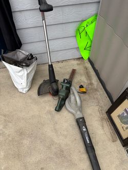 Electric Lawn Tools Set – Trimmer, Hedger, Blower