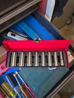 KLEIN Deep Sockets Set in Case 3/8" Drive
