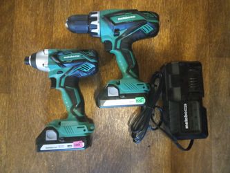 $100 No Less Hitachi / Metabo 18 Volt Drill And Impact Driver Kit With Batteries And Charger