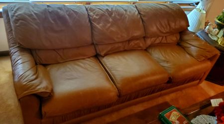 Leather couch and chair