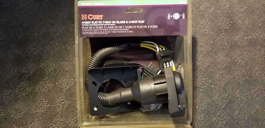 CURT 4-WAY FLAT TO 7 WAY RV WIRE HARNESS