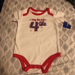 New 4 Th Of July Onesie Size 3/6 Months