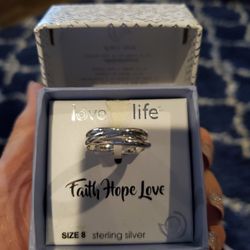 Sterling Silver Ring, New. Size 8