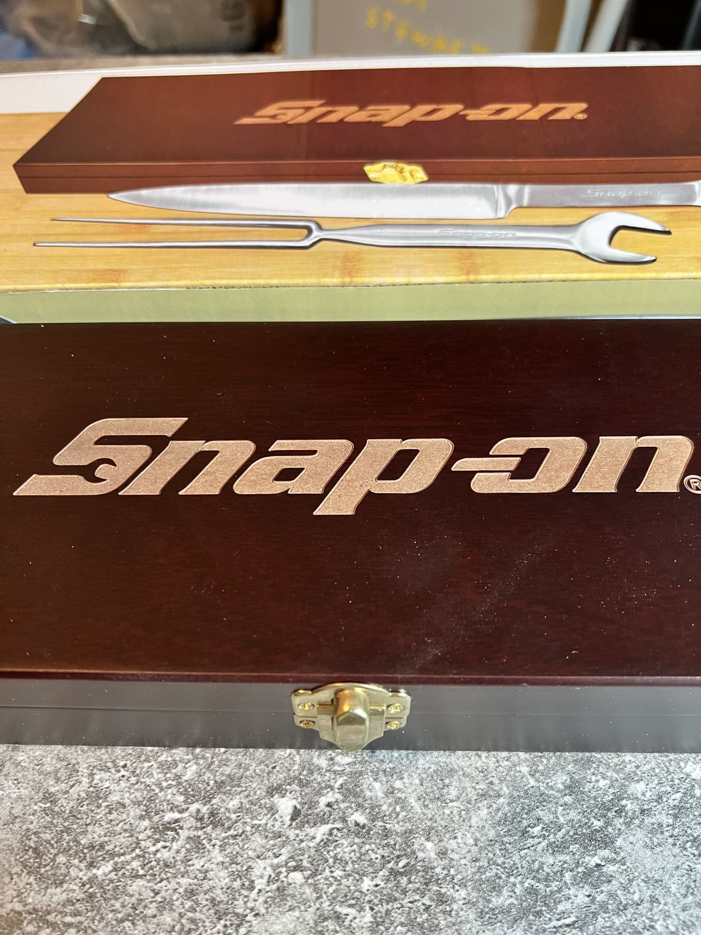 Snap-on Wrench Inspired Stainless Steel Carving Set Brand New!