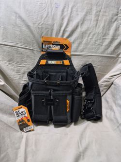 ToughBuilt journeyman electrician pouch+shoulder strap model Tb-ct 114.        Bolso para electricista Modelo TB-CT 114. Color negro