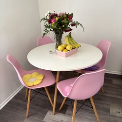 pink kitchen chairs