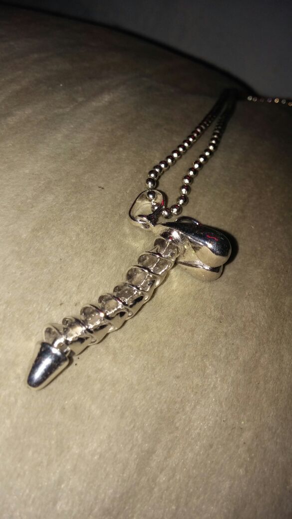 Novelty erectable penis pendant with chain