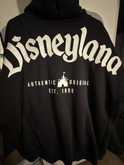 Disneyland Zip Up Hood Sweater Hoodie Sweats Black Like New