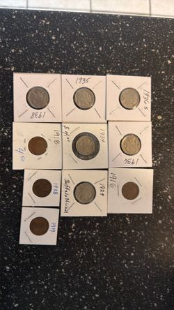 Lot of 10 Vintage US Coins 1916–1938