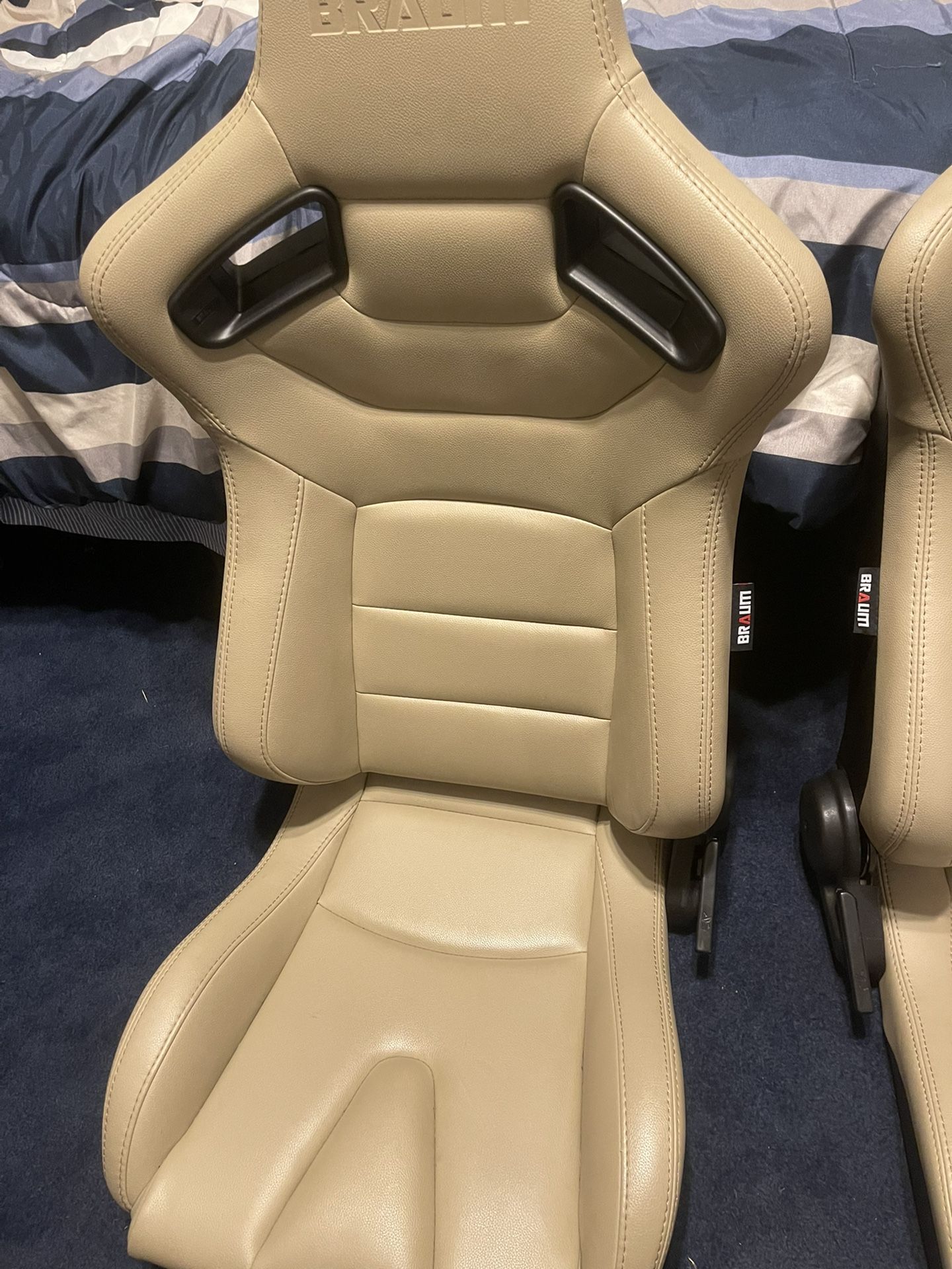 Braum Tan Beige Racing Bucket Seats Infiniti G35 Nissan 350z for Sale