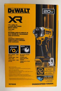 DEWALT 20V Max XR 1/4” Impact Driver