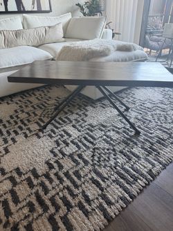 Wood coffee table