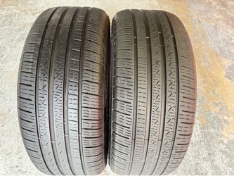 Two Tires 245/40/19 Pirelli Cinturato P7 Runflats with 70-80% Left BMW Mercedes used pair