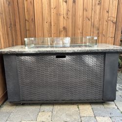 Outdoor Granite Fire Pit Table