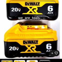 Dewalt New 6ah XR Battery 20v 2x $199 Nuevas 