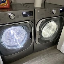 LG Smart Front Load Washer & Dryer Set - Like New