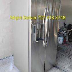 Stainless Fridge/Freezer- It Works Great And Is Very Clean Might Deliver