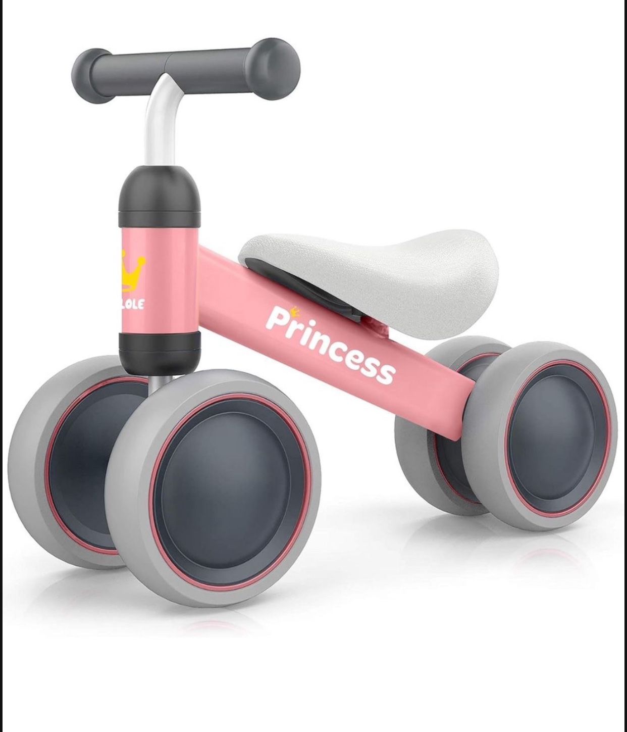 Baby Balance Bike for 1 Year Old Girl Gifts, 10-24 Month Toddler Balance Bike, 4 Silent Wheels Pre-School First Ride On Toys, 1st Birthday Gifts
