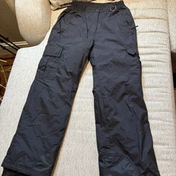 Adult Black Snow Pants Size Small 