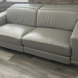 Italian Modern Leather Electric Recliner Sofa And Chair