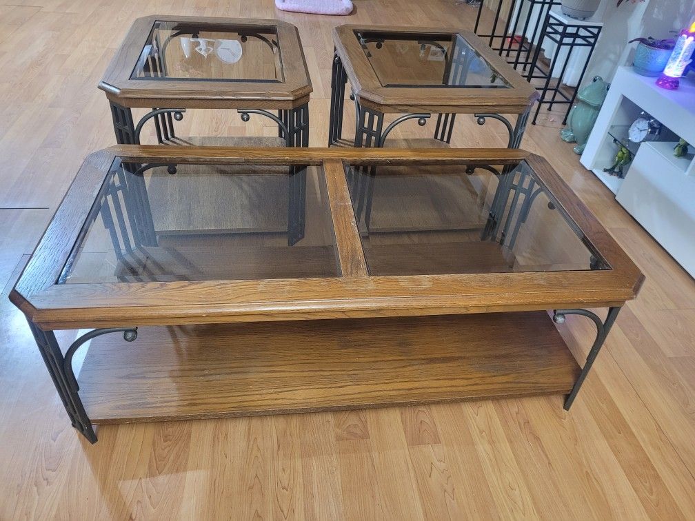 Coffee Table And 2 End Table
