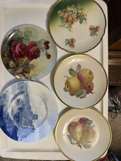 Lot of 5 Antique Plates