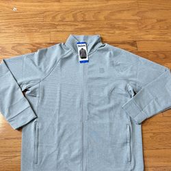 NWT Bench Men's full zip gray Jacket Size L