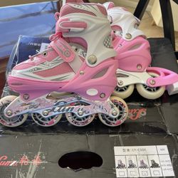  Girls' Adjustable Inline Skates Size - 35-38 