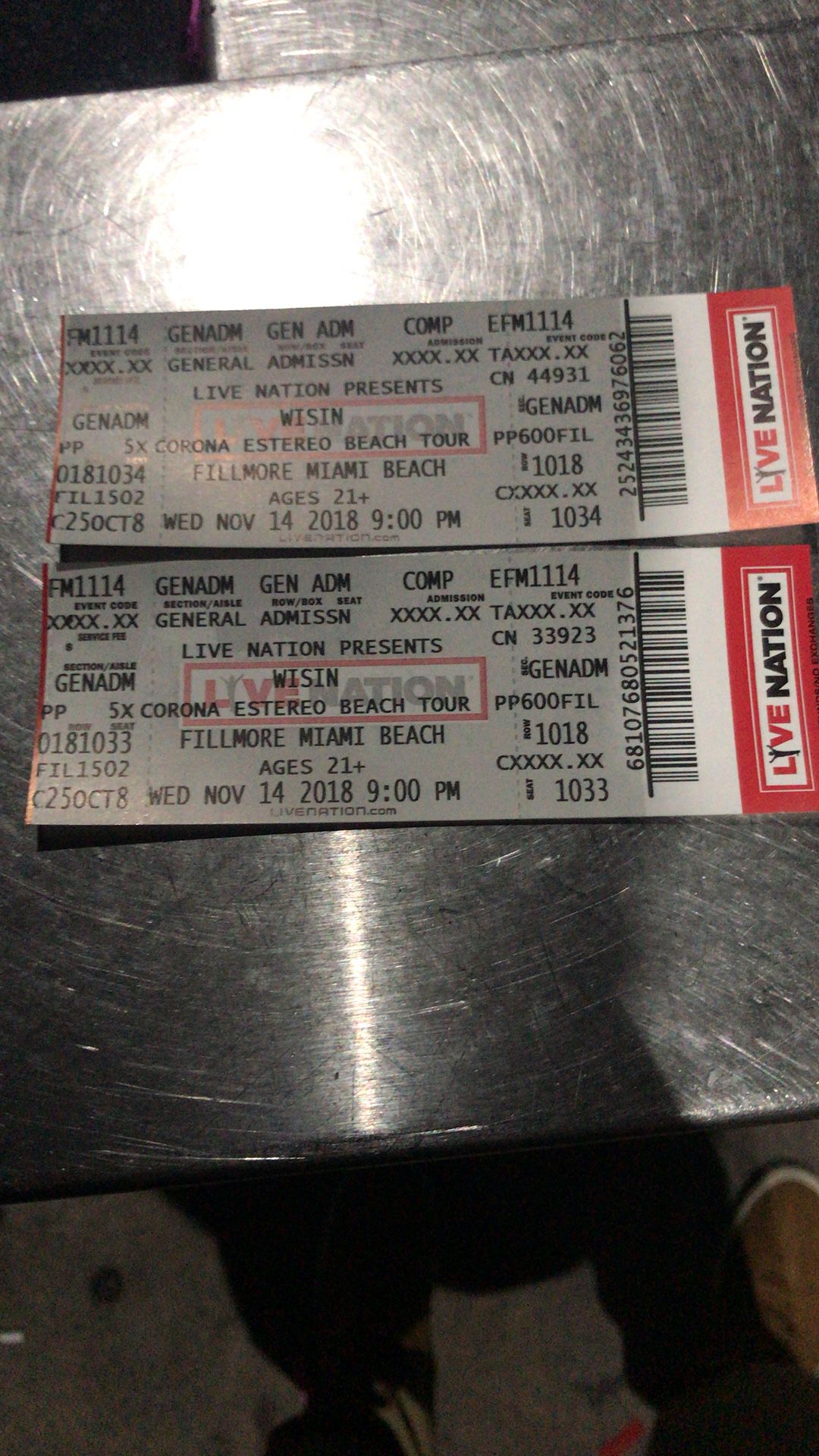 Wisin Concert Tickets 25$