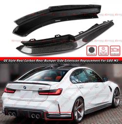 21-26 BMW G80 M3 Carbon Fiber Rear Bumper Spats