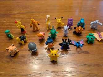 Lot Of 24 Pokemon 1+1.5 Inch Unbranded Plastic Figures~Price Includes All 24 Pokemon Figures
