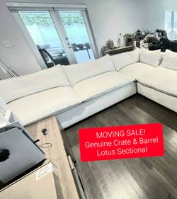 Crate & Barrel Lotus Cloud Couch Custom Sectional