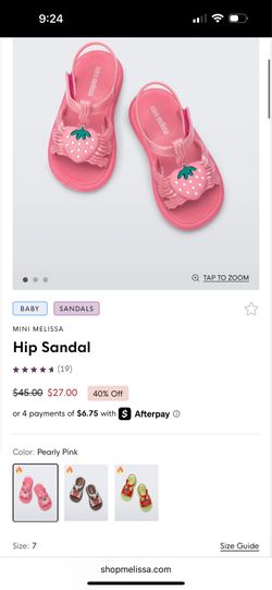 mini melissa hip sandal
