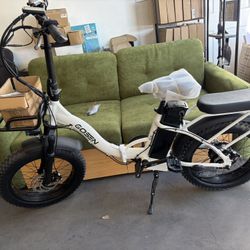 Gosen S5 Step-through Foldable Electric LG Lithium-Ion Battery 48V 15AH Lithium-Ion Battery 48V 15AH,White