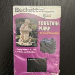 BECKETT Water Gardening System FOUNTAIN PUMP (SMALL 60 Gal)  NIB