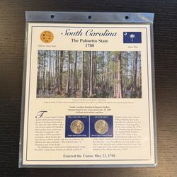 South Carolina Statehood Quarters P D 2000 (Postal Panel Collection)