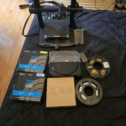 3d Printer With 5 Spools Of Filiment And Filiment Heater