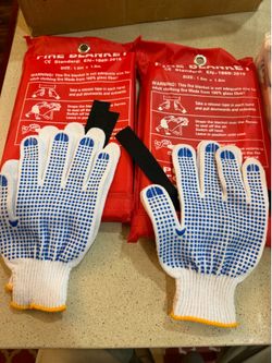 Fire Blanket – 2 Packwith Hooks – 40” x 40” Fire Blankets Emergency for Home and Kitchen