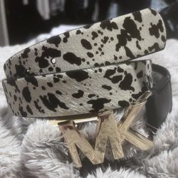 Micheal\'s Kors belt with cow print and fur MICHAEL Michael Kors | Accessories | Michael Kors Nwt Gold  main image 2