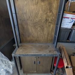 Cabinet With Display  (Steel And Wood)