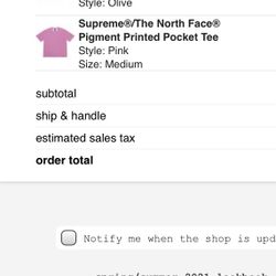 Supreme North Face Colab Only Shirt Available 