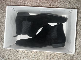 Black Suede Chelsea Boots