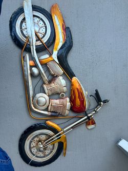 Hand crafted motorcycle decor