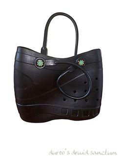 Optari Black EVA Foam Waterproof Tote Bag Beach Pool Carryall Purse Croc Style