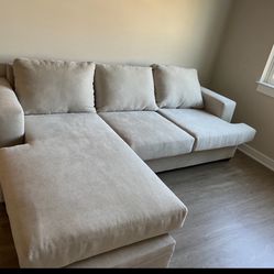 Bonaterra Sand 97" Sofa with Reversible Chaise $500