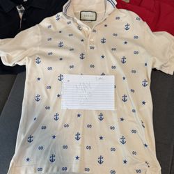 Gucci And Burberry polo Size L and M