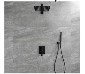 Shamanda Luxuly - Cabezal de ducha de alta presión, ducha fija de latón con 360 rótulas giratorias, L1001-P

