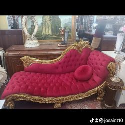 Red And Gold Loveseat