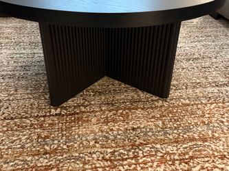 Black Fluted Coffee Table