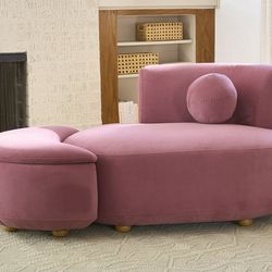 Better Homes Velvet Chaise with Ottoman Storage